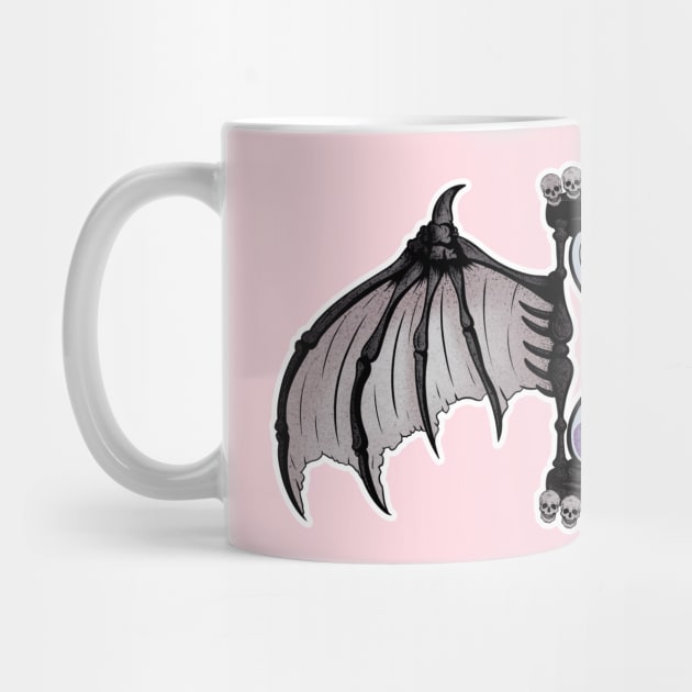 Pastel Memento Candy Mori Bat Wings Hourglass by Witchy Ways